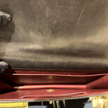 Used Chanel Classic Flap Chain Shoulder Bag Black GHW