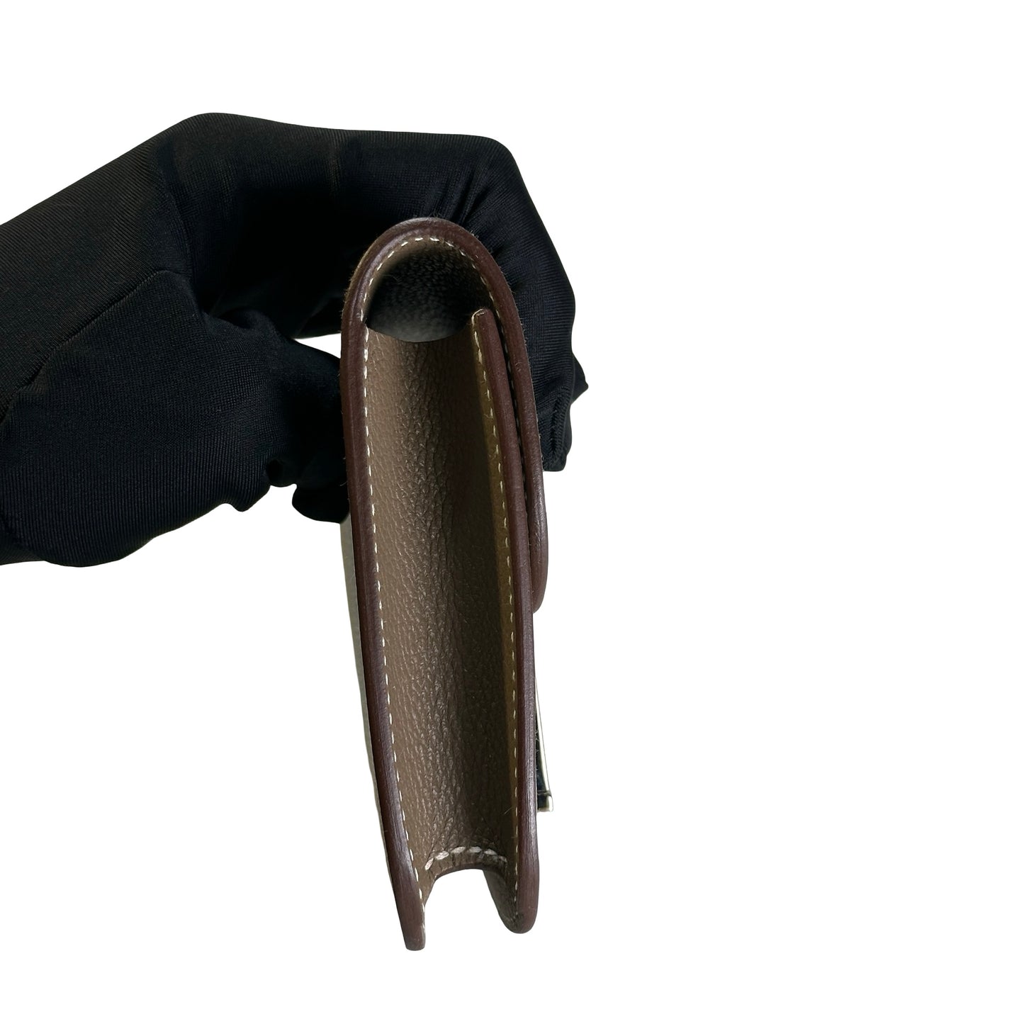 Used HERMES Epsom Constance Slim Wallet Etoupe