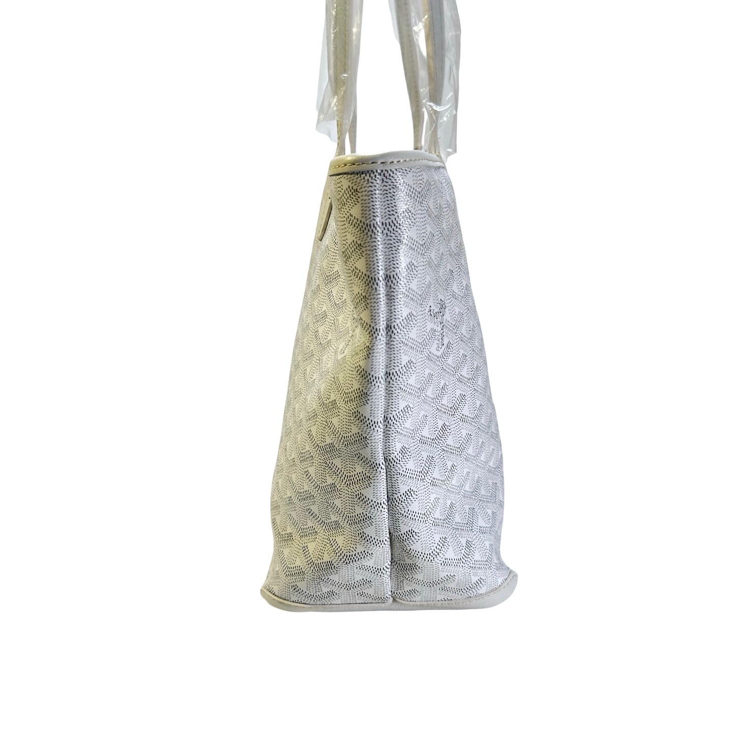 Used GOYARD Goyardine Artois Tote Bag White PHW