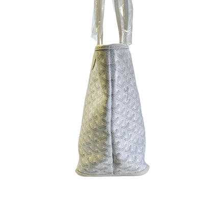 Used GOYARD Goyardine Artois Tote Bag White PHW