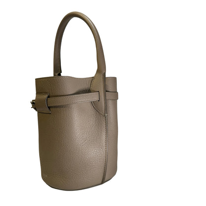 Used CELINE Grained Calfskin Big Bag Bucket Bucket Bag Taupe