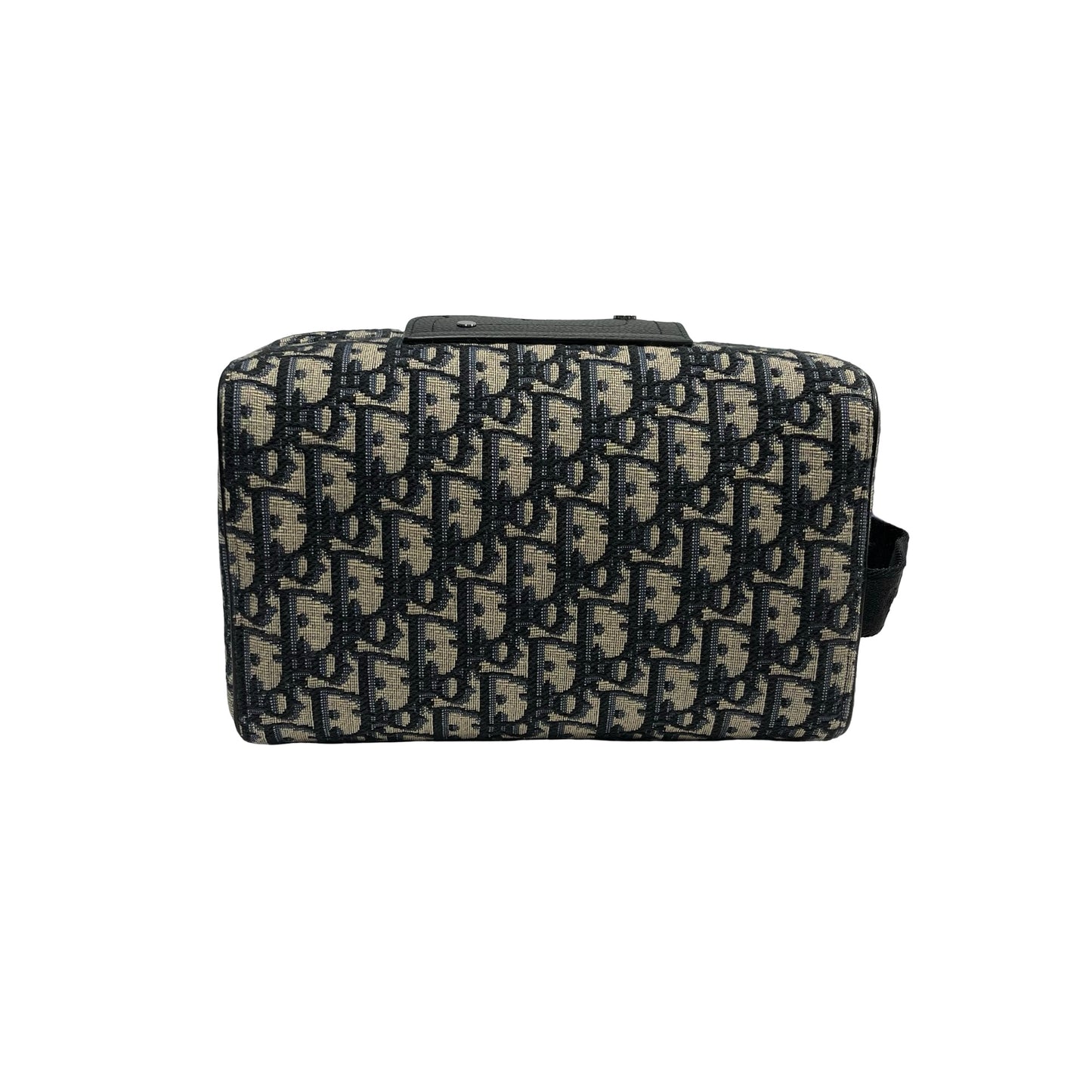 Brand New DIOR Oblique Jacquard Lingot 22 Pouch Navy Beige