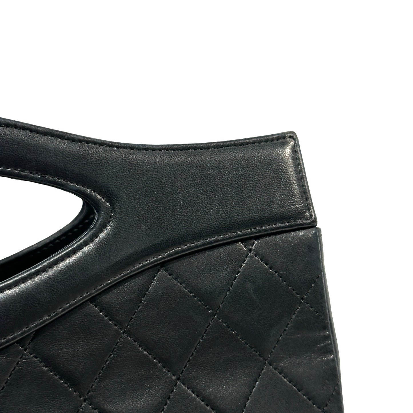 Used CHANEL Quilted Lambskin Quilted 31 Bag Two Way Shoulder Bag Black