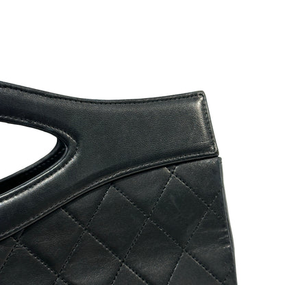 Used CHANEL Quilted Lambskin Quilted 31 Bag Two Way Shoulder Bag Black