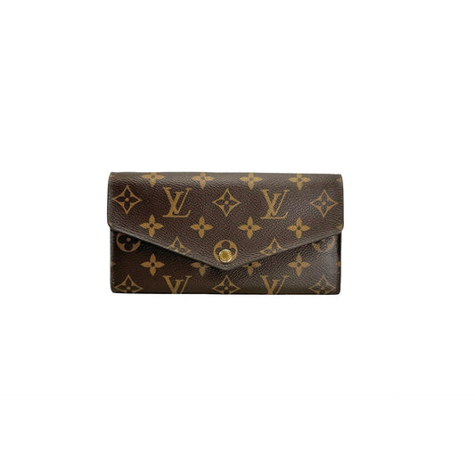 LOUIS VUITTON Monogram Canvas Sarah Wallet Long wallet Brown