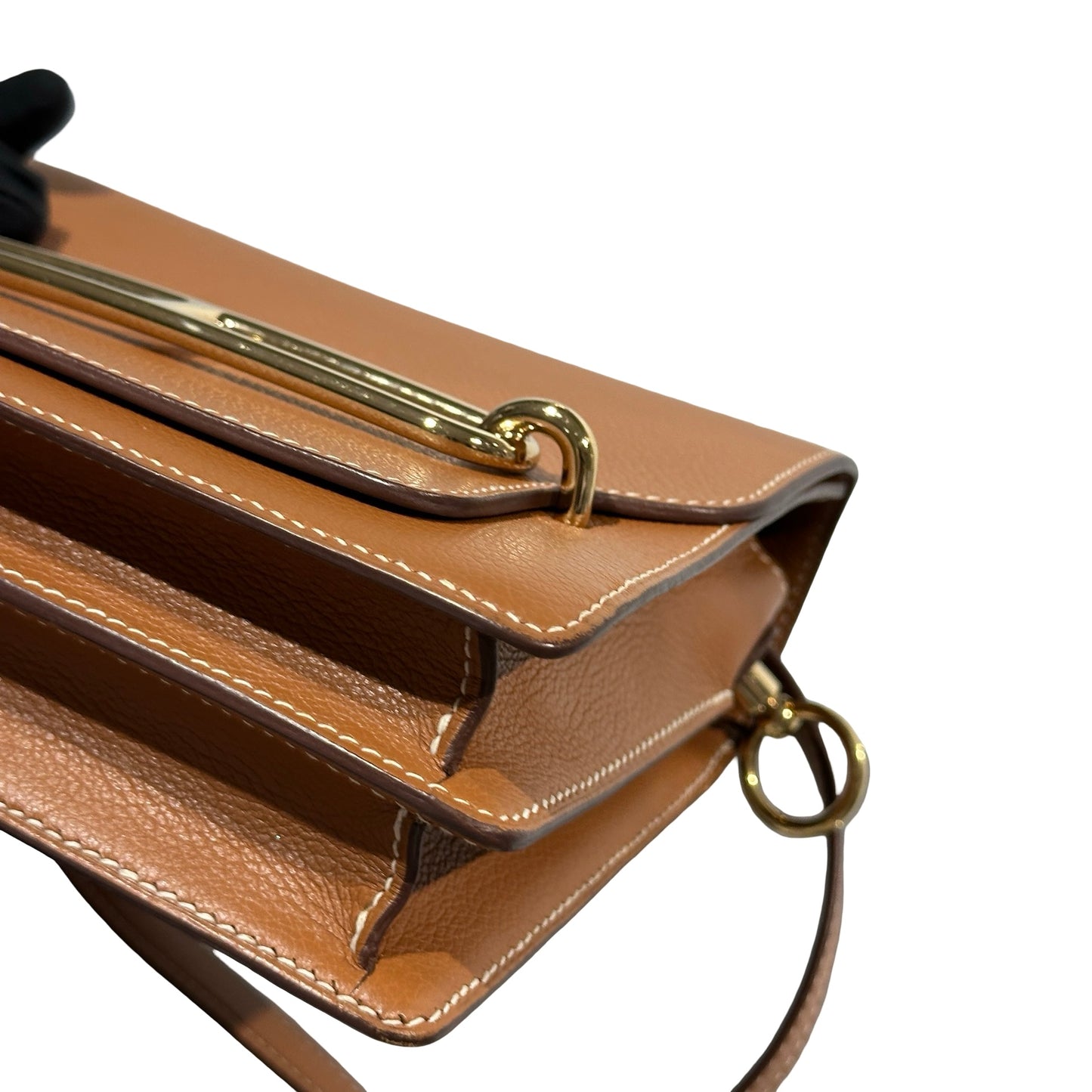 Used HERMES Roulis Shoulder Bag Gold GHW
