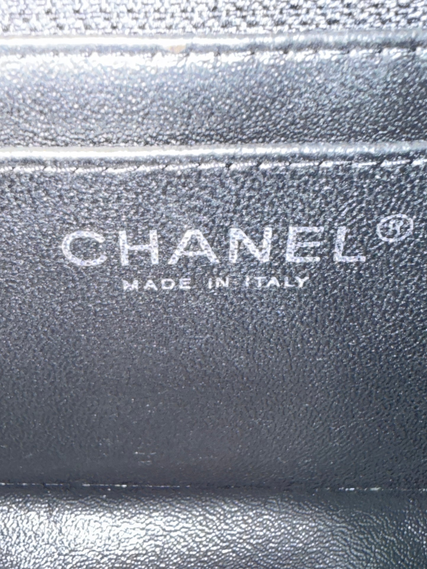 Used Chanel Quilted Patent Leather Classic Flap Mini Chain Shoulder Bag Black PHW