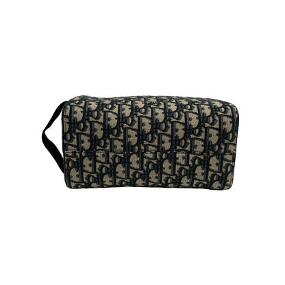 Brand New DIOR Oblique Jacquard Lingot 22 Pouch Navy Beige