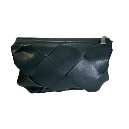 Used BOTTEGA VENETA Intrecciato Cassette Pouch Pouch Teal