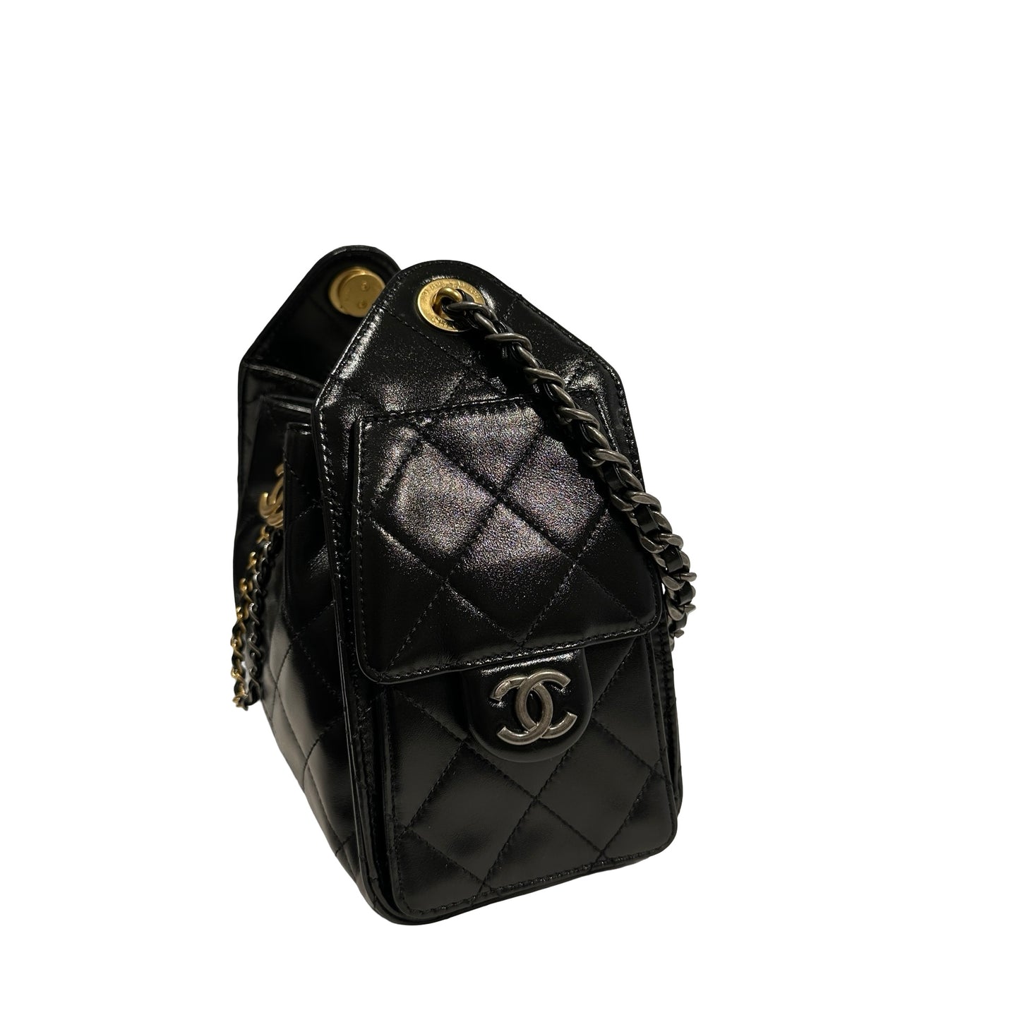 Used CHANEL Quilted Calfskin Chanel 22 Shoulder Bag Black