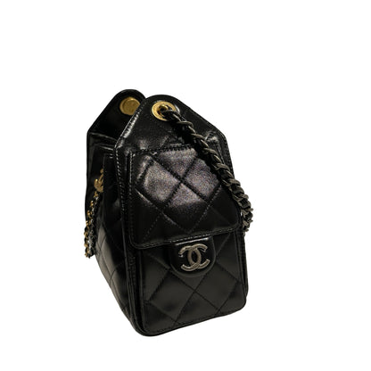 Used CHANEL Quilted Calfskin Chanel 22 Shoulder Bag Black