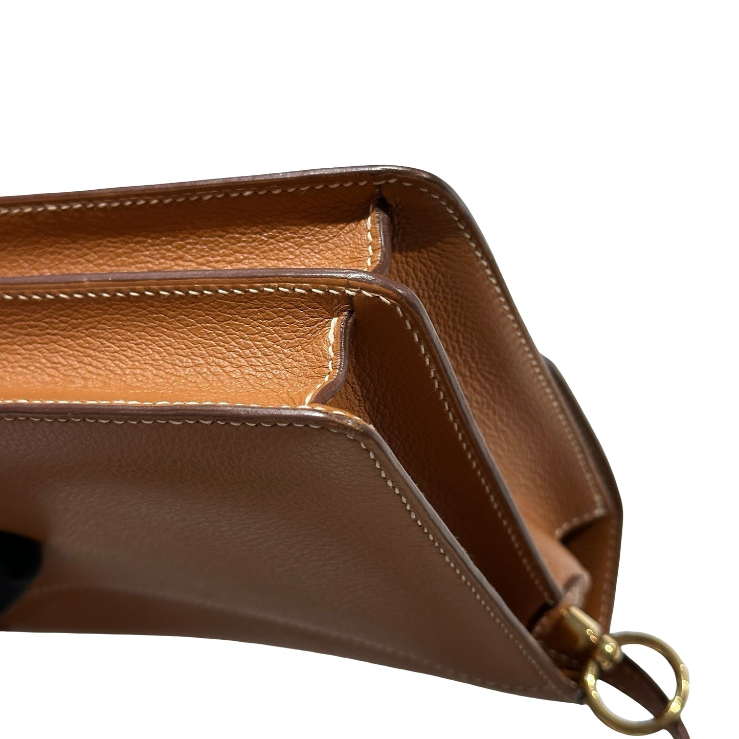 Used HERMES Roulis Shoulder Bag Gold GHW