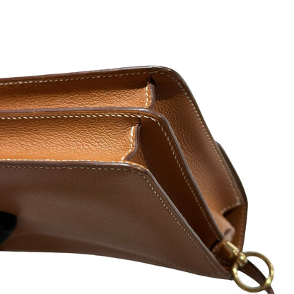 Used HERMES Roulis Shoulder Bag Gold GHW