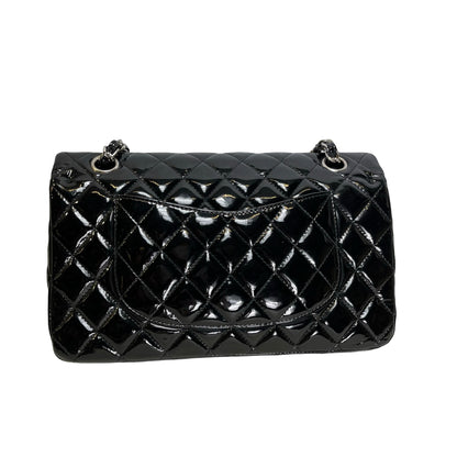 Used CHANEL Pantent CF 25 Cross body bag Black PHW