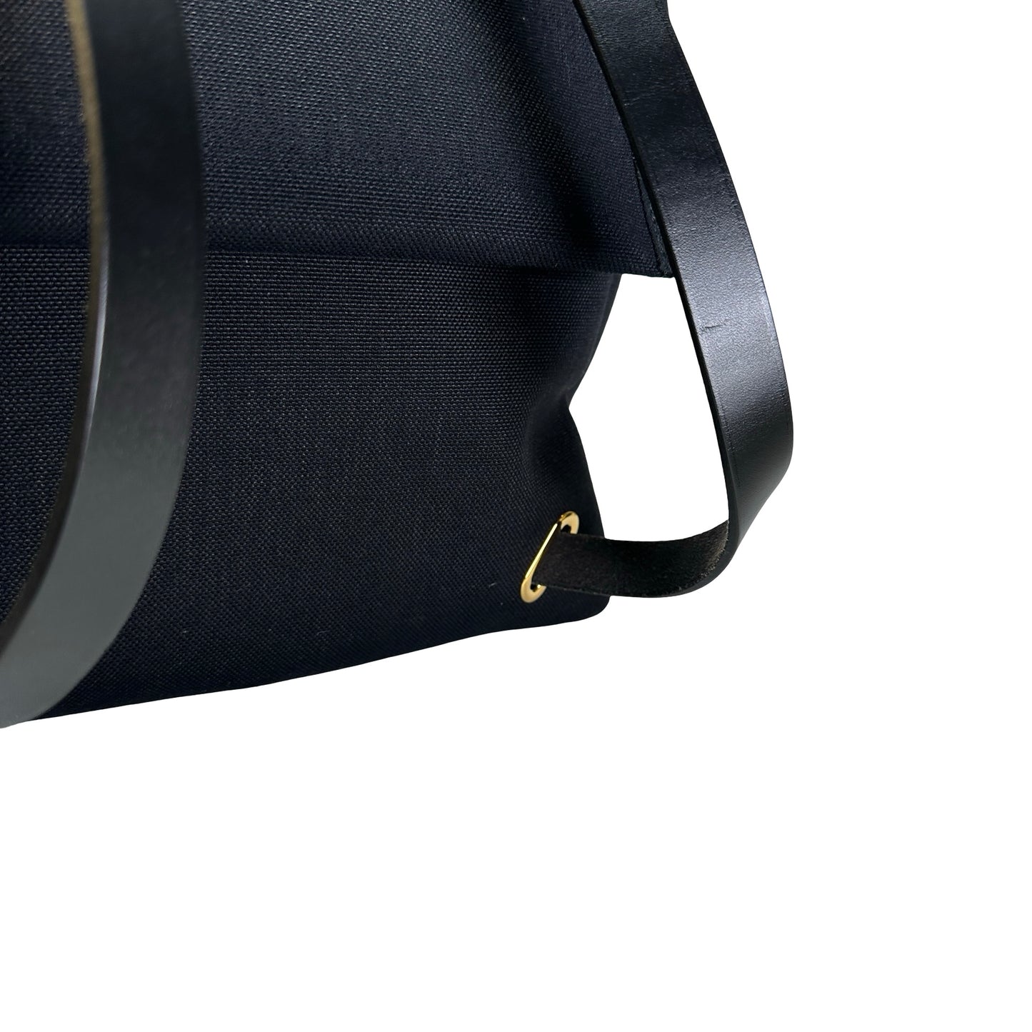 Used HERMES Canvas Leather Herbag A Dos Zip Retourne Backpack Black