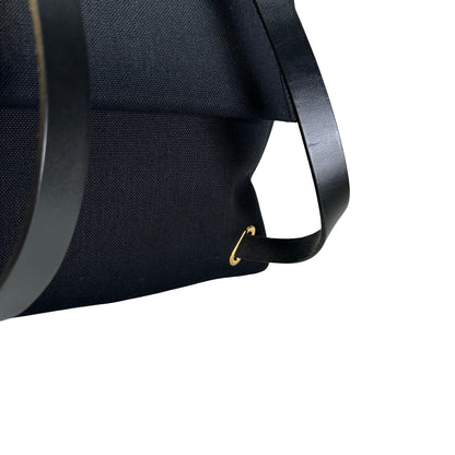 Used HERMES Canvas Leather Herbag A Dos Zip Retourne Backpack Black