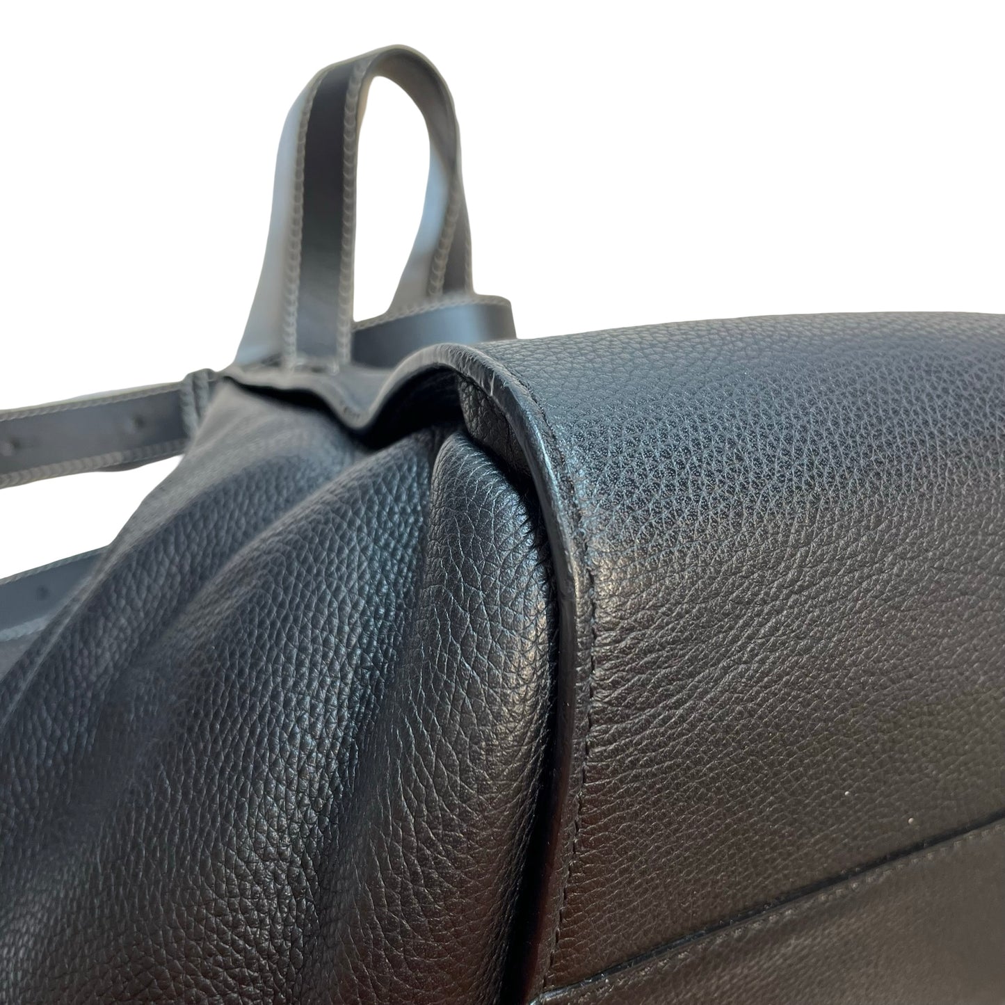 Used LOEWE Calfskin Leather Hammock small Shoulder Bag Black GHW