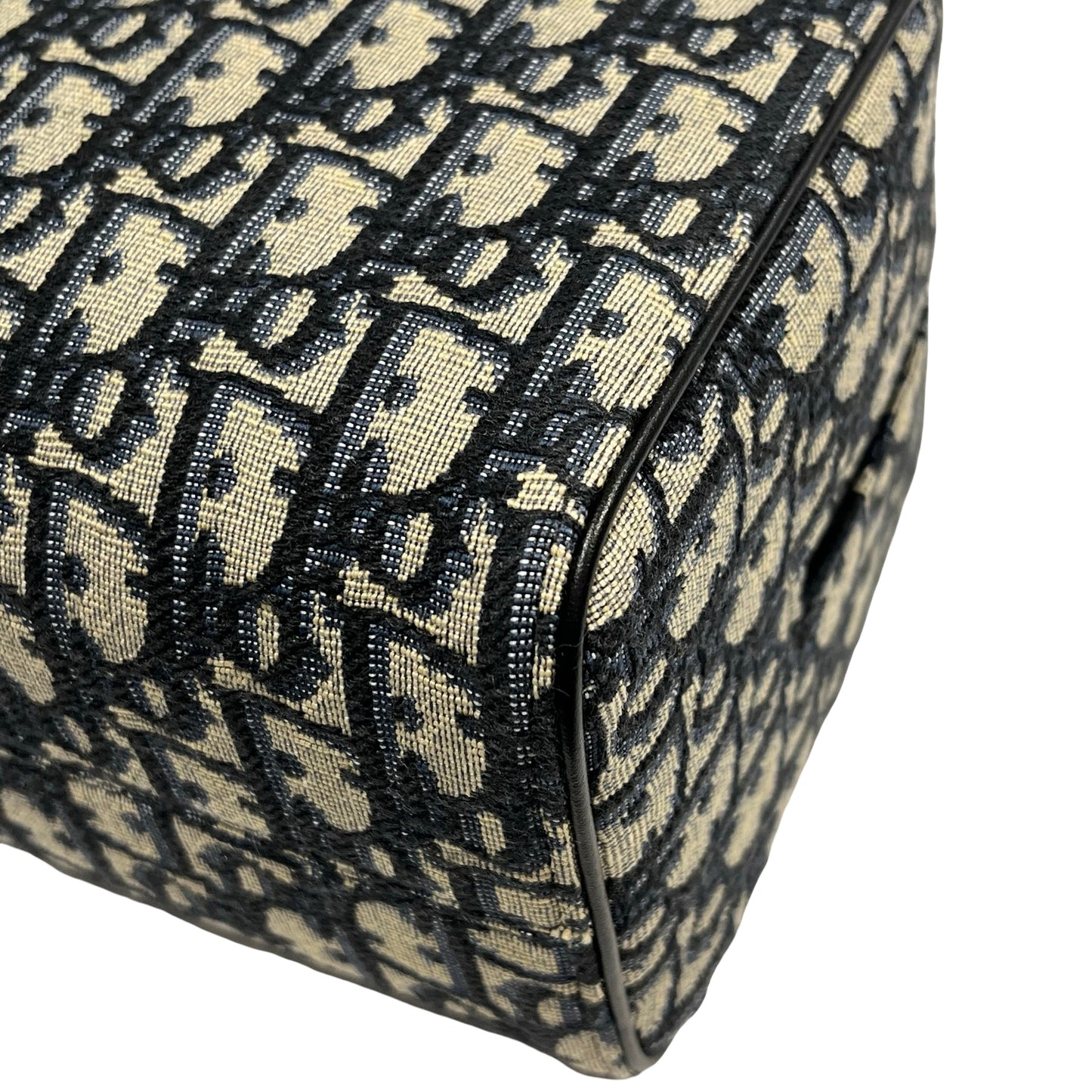 Brand New DIOR Oblique Jacquard Lingot 22 Pouch Navy Beige