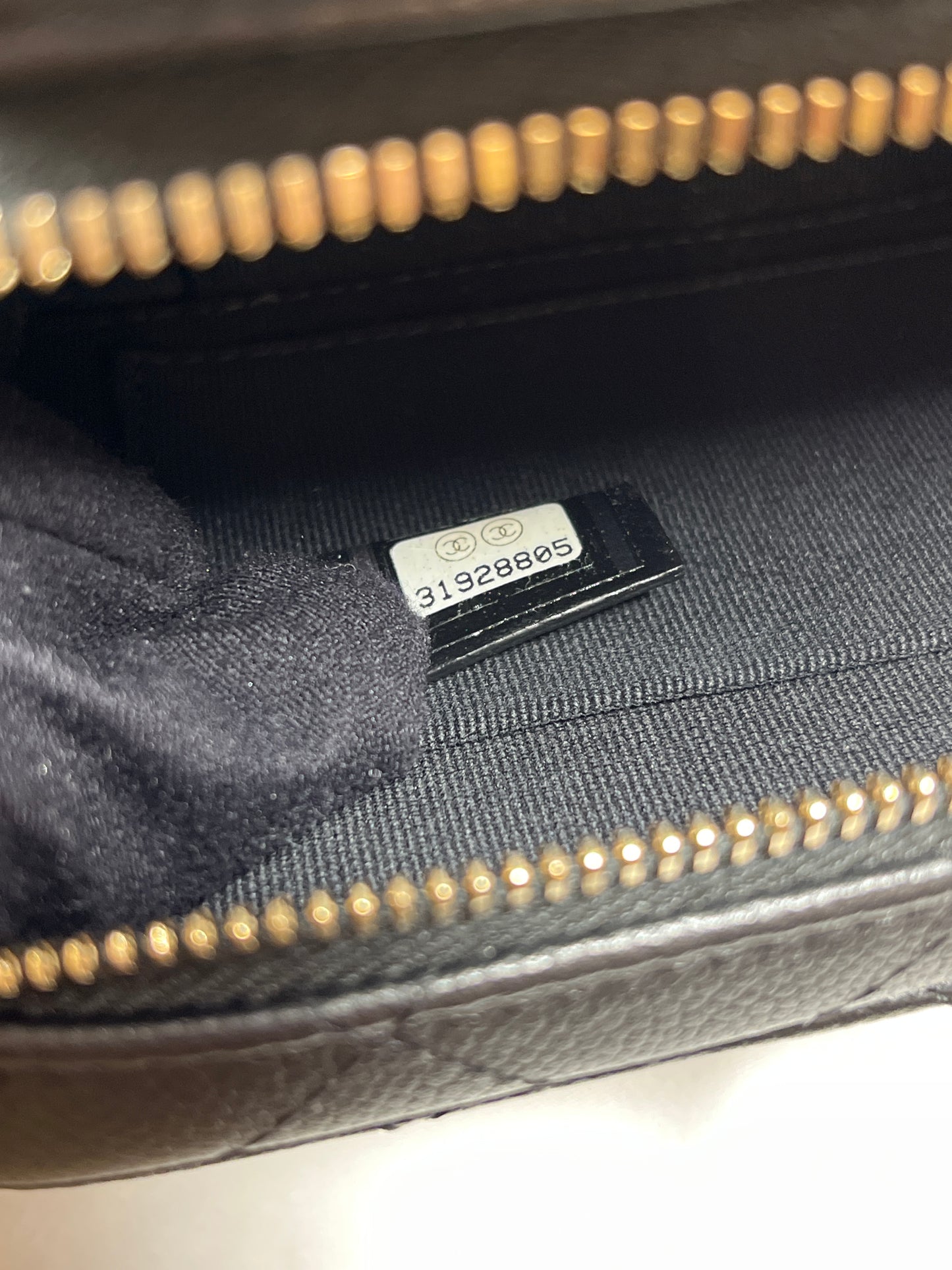 Used CHANEL Calfskin Leather Handle Mini Cross Body Bag Black GHW