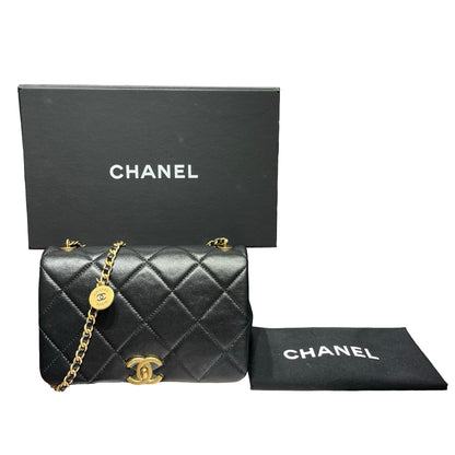 Unused CHANEL Classic Flap Shoulder Bag Black GHW