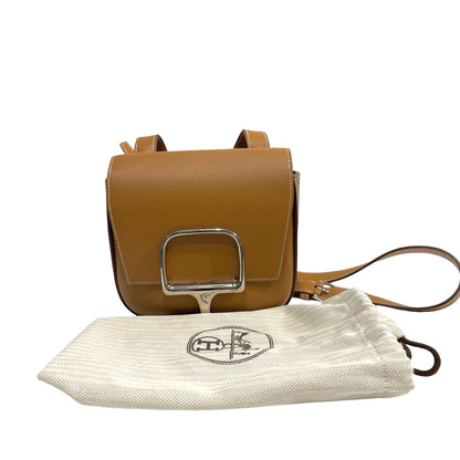 Used HERMES Epsom Della Cross body bag Gold Phw
