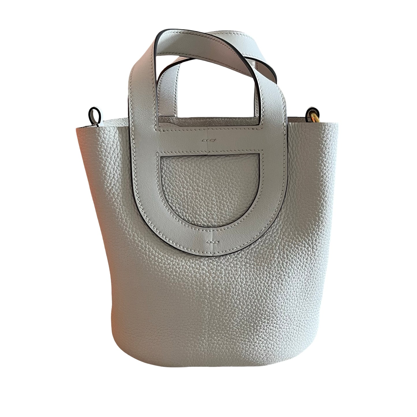 Used HERMES Clemence Swift In The Loop 18 Bucket Bag Nata