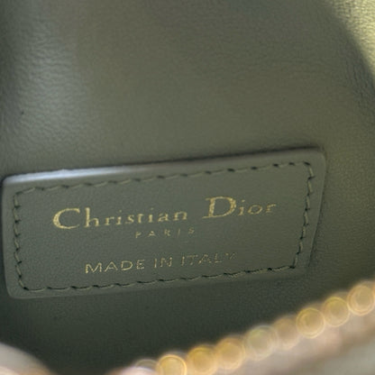 Used DIOR Macrocannage Leather DiorTravel Nomad Pouch Green