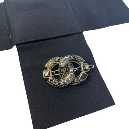 CHANEL CC Logo CC Logo Hair Clip Hair clip Gold Black