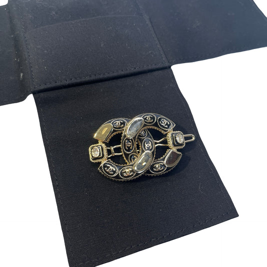 CHANEL CC Logo CC Logo Hair Clip Hair clip Gold Black
