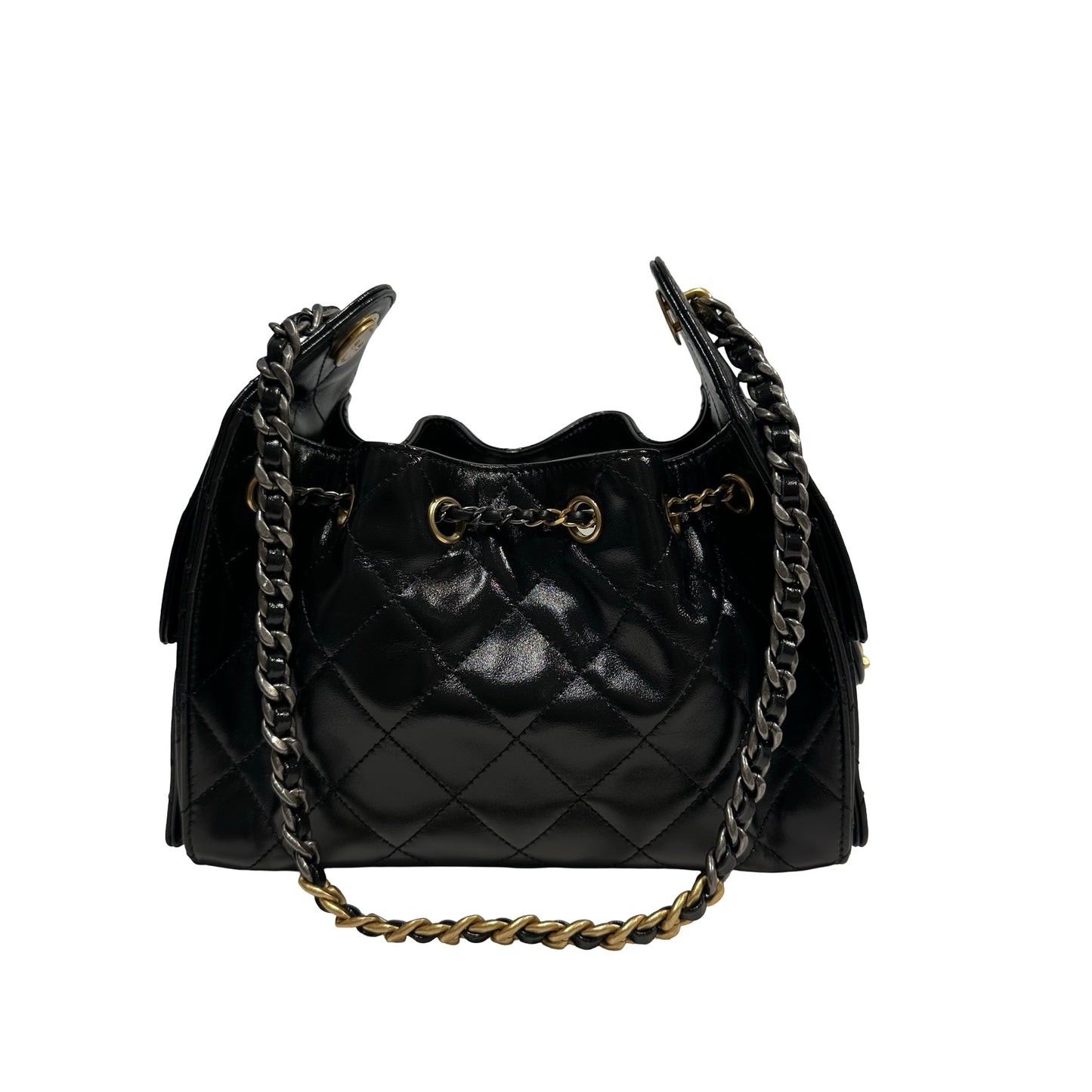 Used CHANEL Quilted Calfskin Chanel 22 Shoulder Bag Black