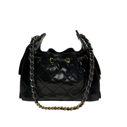 Used CHANEL Quilted Calfskin Chanel 22 Shoulder Bag Black