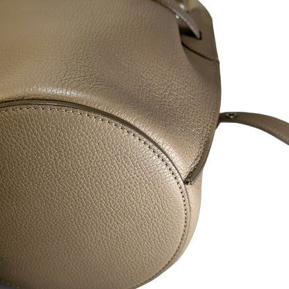 Used CELINE Grained Calfskin Big Bag Bucket Bucket Bag Taupe
