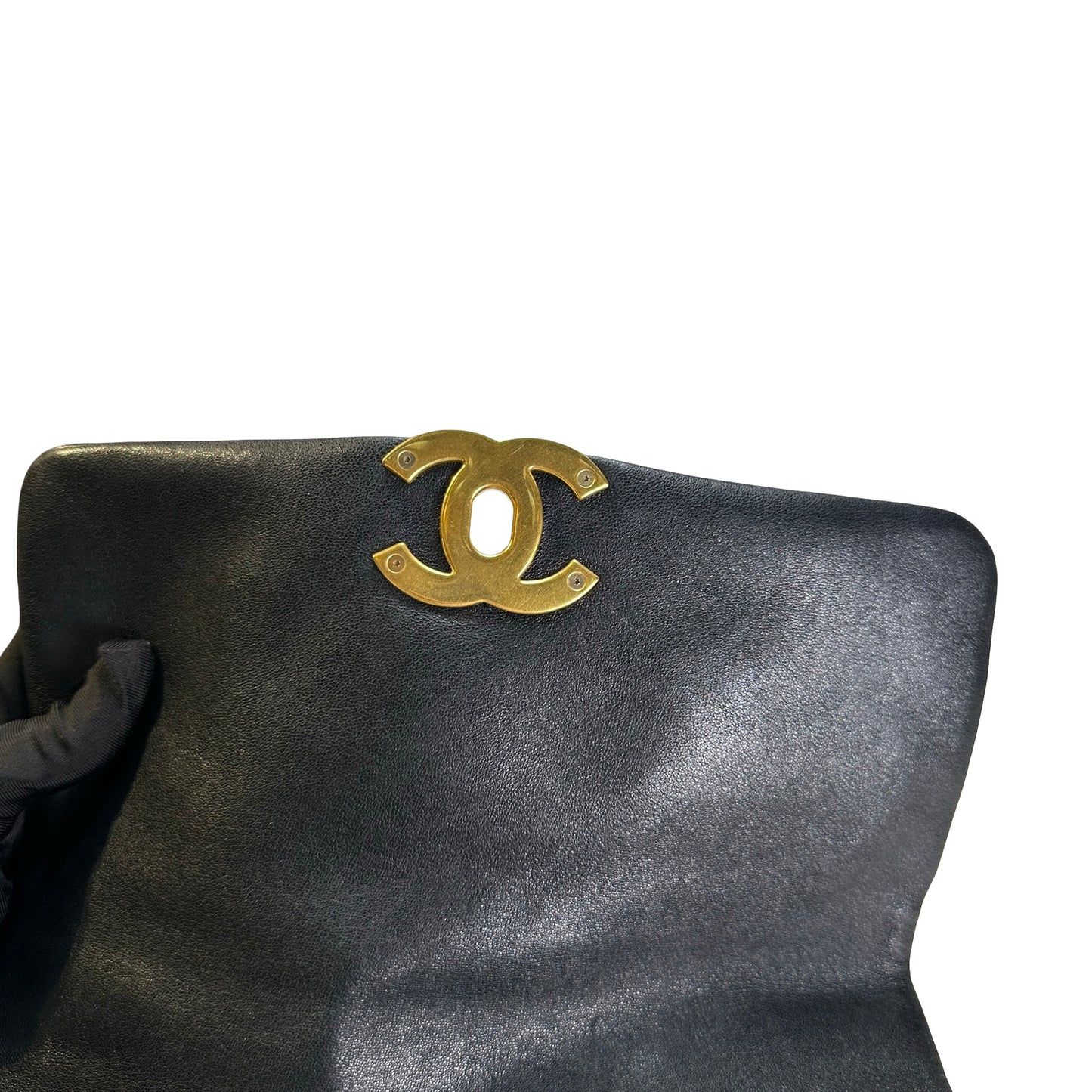Used CHANEL Quilted Lambskin 19 Bag Shoulder Bag Black GHW