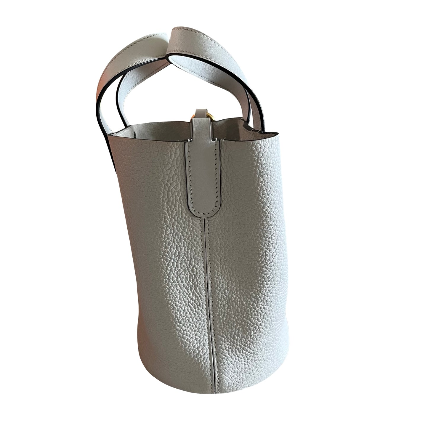 Used HERMES Clemence Swift In The Loop 18 Bucket Bag Nata