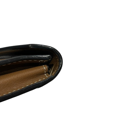 Used CELINE Smooth Leather Envelope Cardholder Card case Brown White