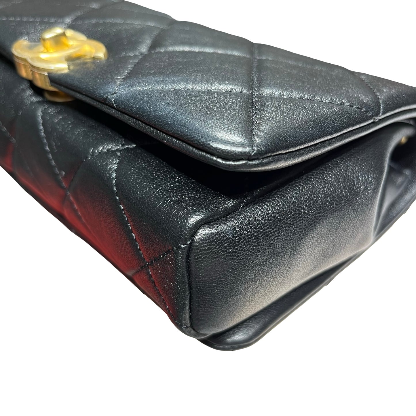 Unused CHANEL Classic Flap Shoulder Bag Black GHW