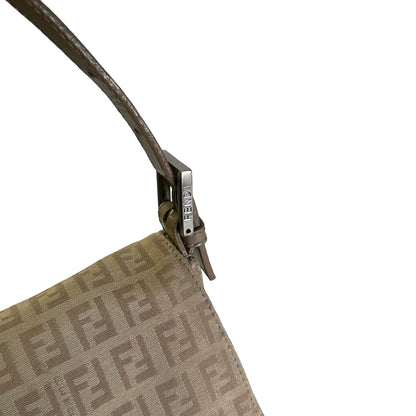 Used FENDI Zucca Mamma Baguette Baguette Bag Beige Silver