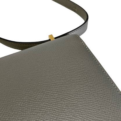HERMES Epsom Mini Constance Shoulder Bag Grey GHW