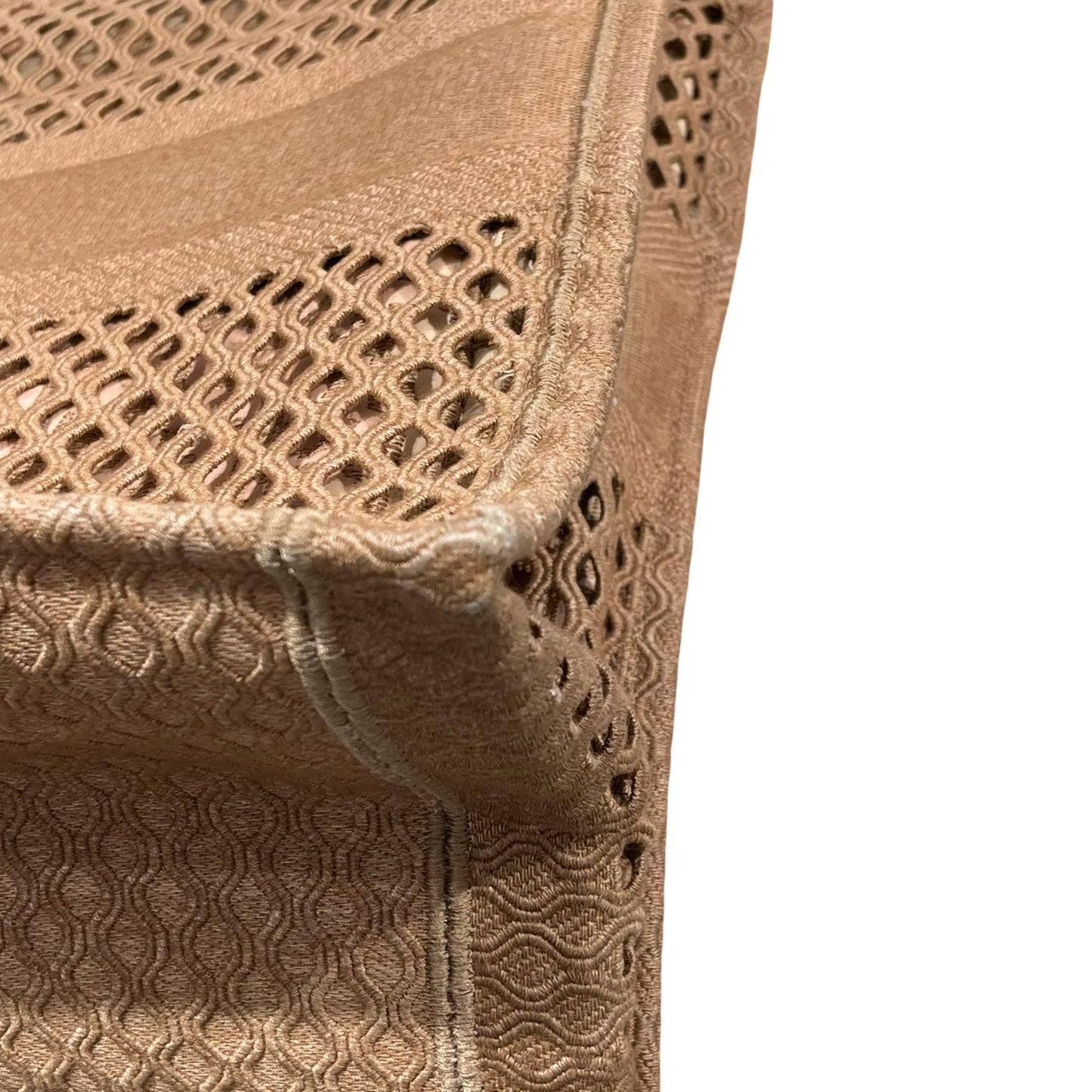 Used DIOR Mesh Embroidery Book Tote Tote Bag Pink Beige
