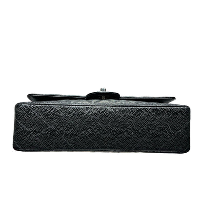 Used CHANEL Classic Flap Medium Shoulder Bag Black PHW