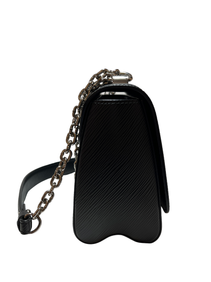 Used LOUIS VUITTON Canvas Twist Shoulder Bag Black PHW