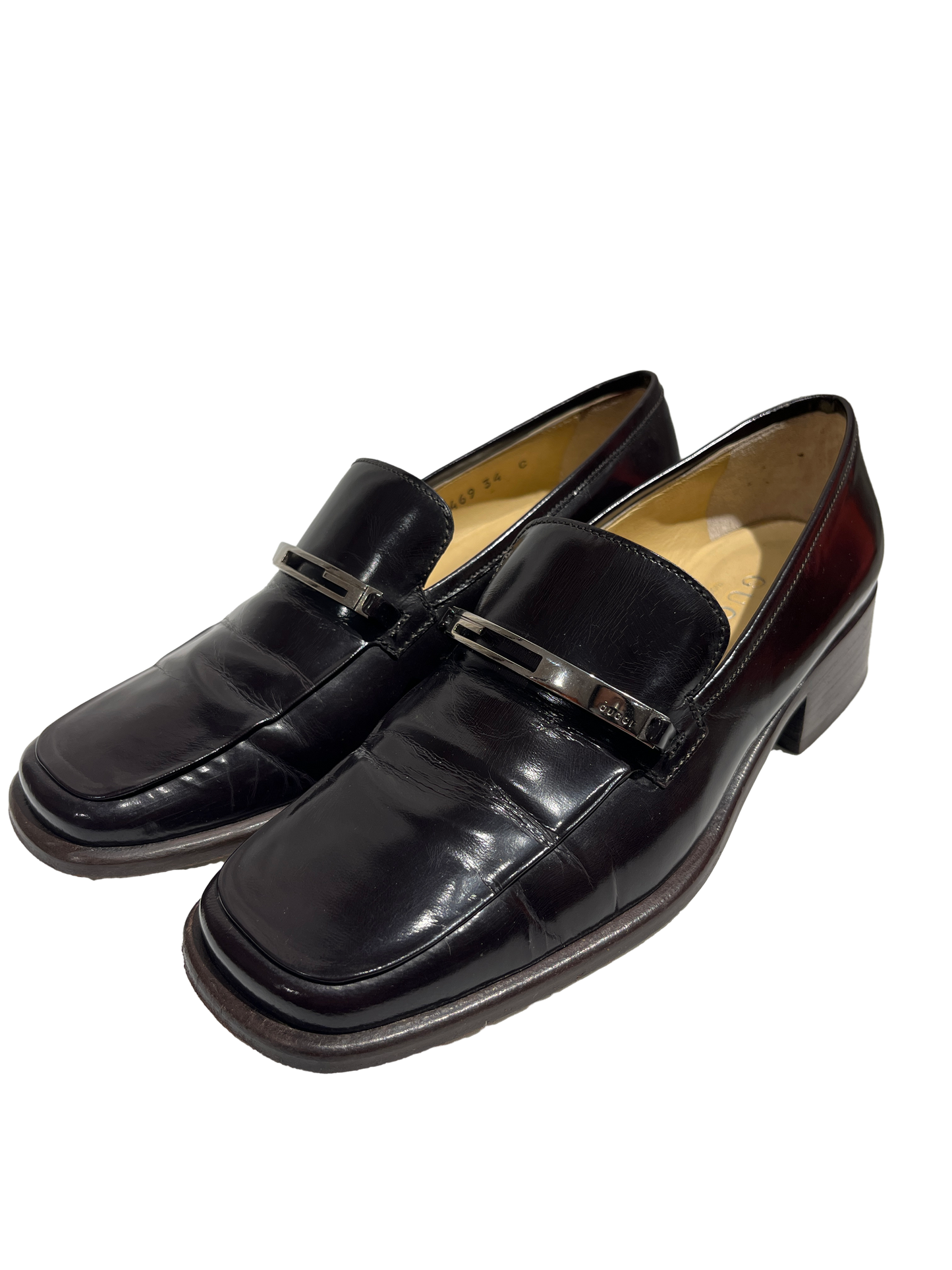Used Gucci Loafers Brown PHW