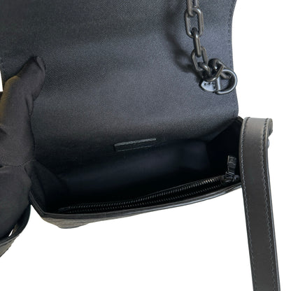 Used LOUIS VUITTON Monogram Taurillon Steamer XS Crossbody Bag Black