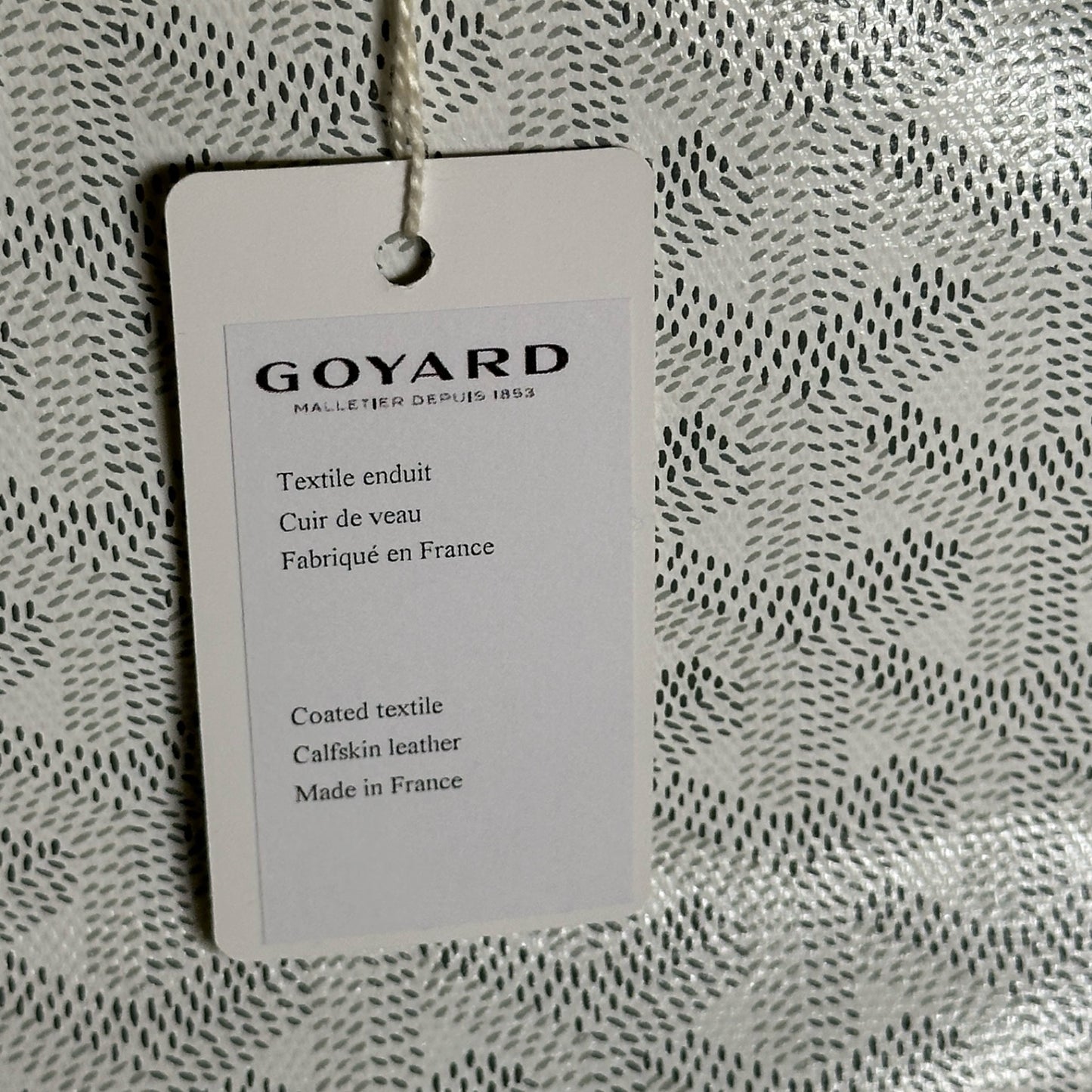 Used GOYARD Goyardine Artois Tote Bag White PHW