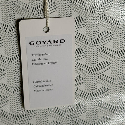 Used GOYARD Goyardine Artois Tote Bag White PHW