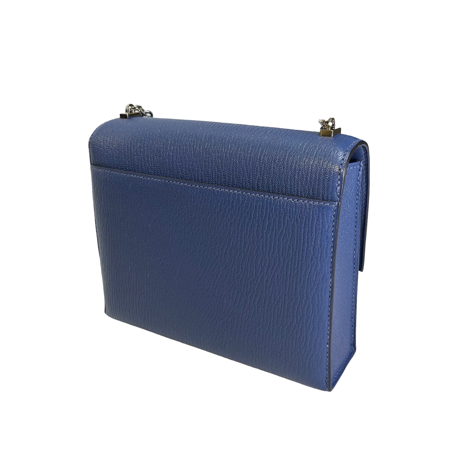 Used HERMES Epsom Verrou Crossbody Bag Blue Phw