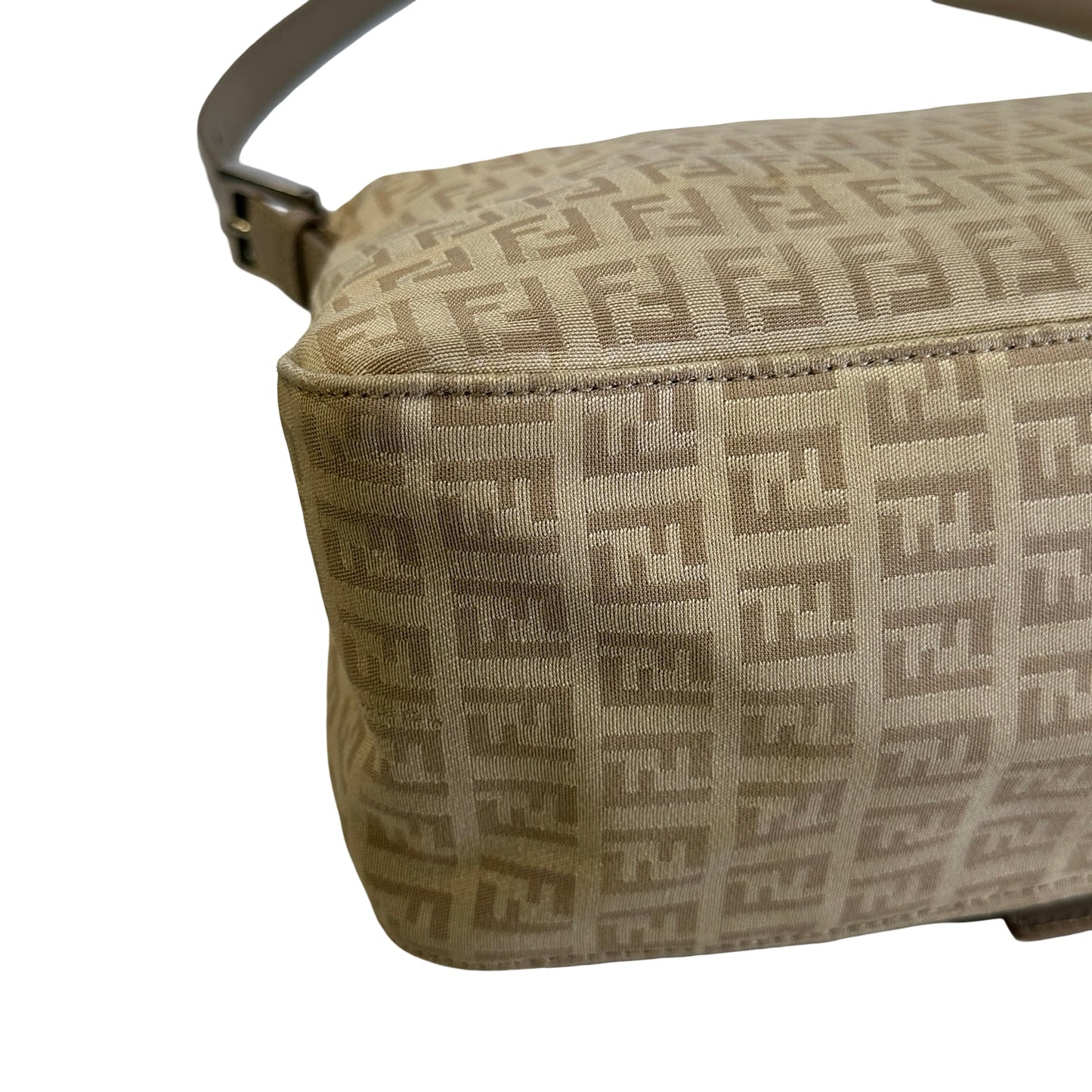 Used FENDI Zucca Mamma Baguette Baguette Bag Beige Silver