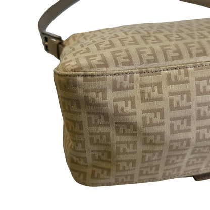 Used FENDI Zucca Mamma Baguette Baguette Bag Beige Silver