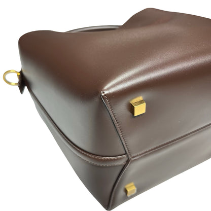 New SAINT LAURENT Vanity Bucket Bucket Bag Brown GHW