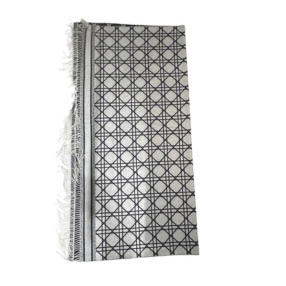 DIOR Cannage Cannage Scarf Black White